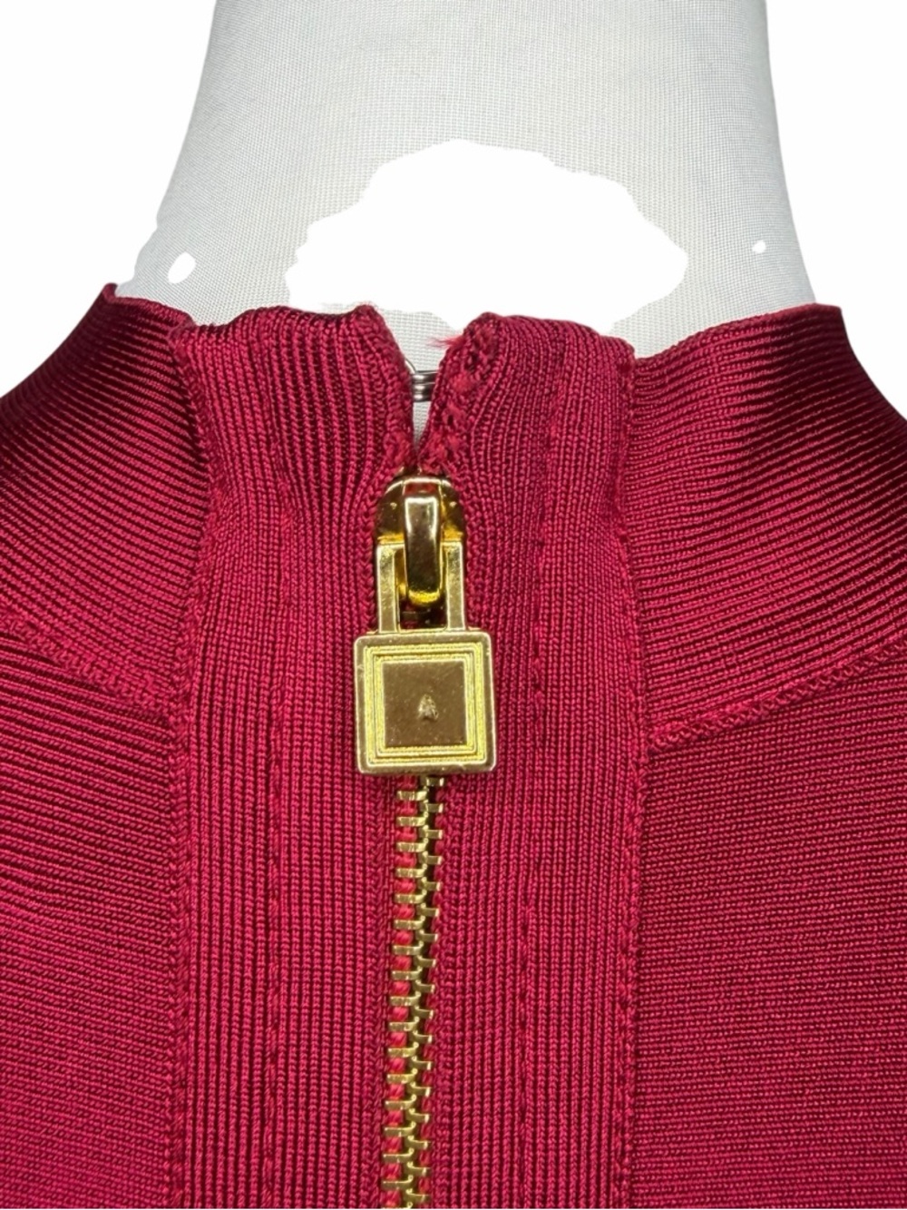 Miss circle Burgundy Long-Sleeve Cutout Bodycon Dress Size M - Picture 5 of 13